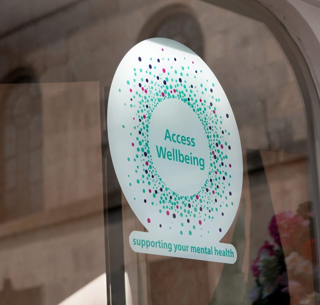 The Access Wellbeing sign on the outside of the Weymouth & Portland Hub